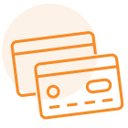 Icon illustration of a credit card