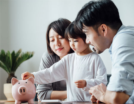 Two parents with their kid